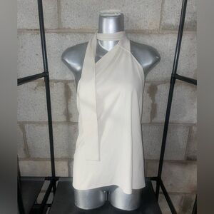 L'AGENCE Cream Sleeveless Top